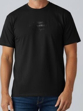 NWT - WXYZ Visual Industries Los Angeles Oversized Graphic Tee Black Size Small